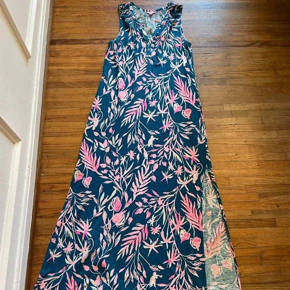 knee length dresses for ladies Lilly Pulitzer Essie Maxi Long Dress – White Chocolate Couture main image 1